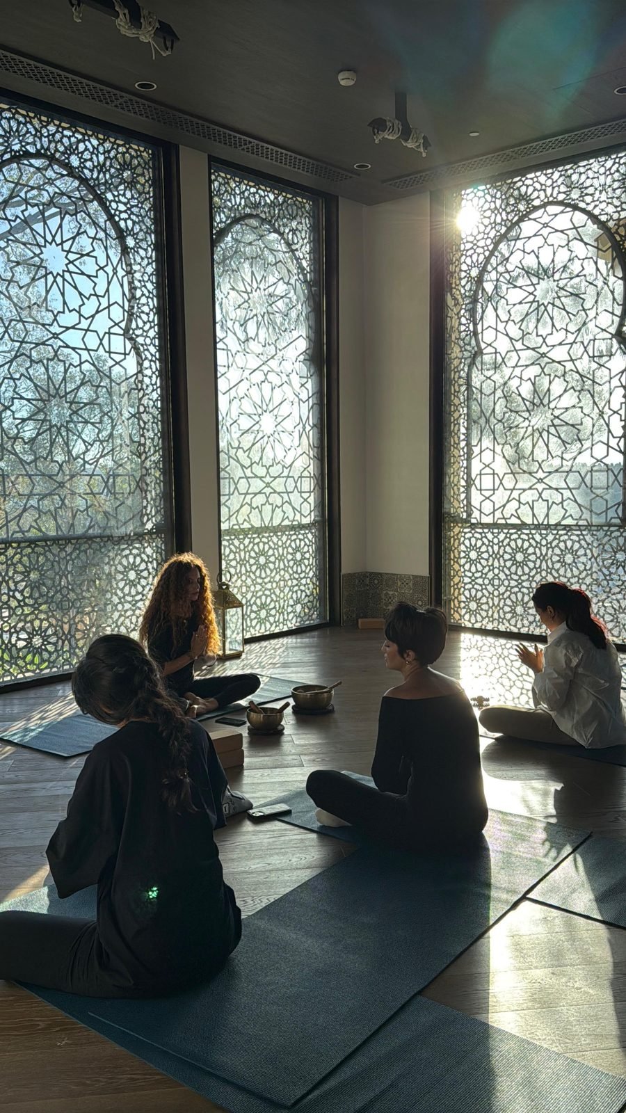 Séance de méditation en groupe